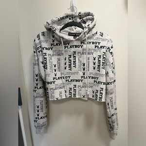 Missguided x Playboy Cropped Hoodie